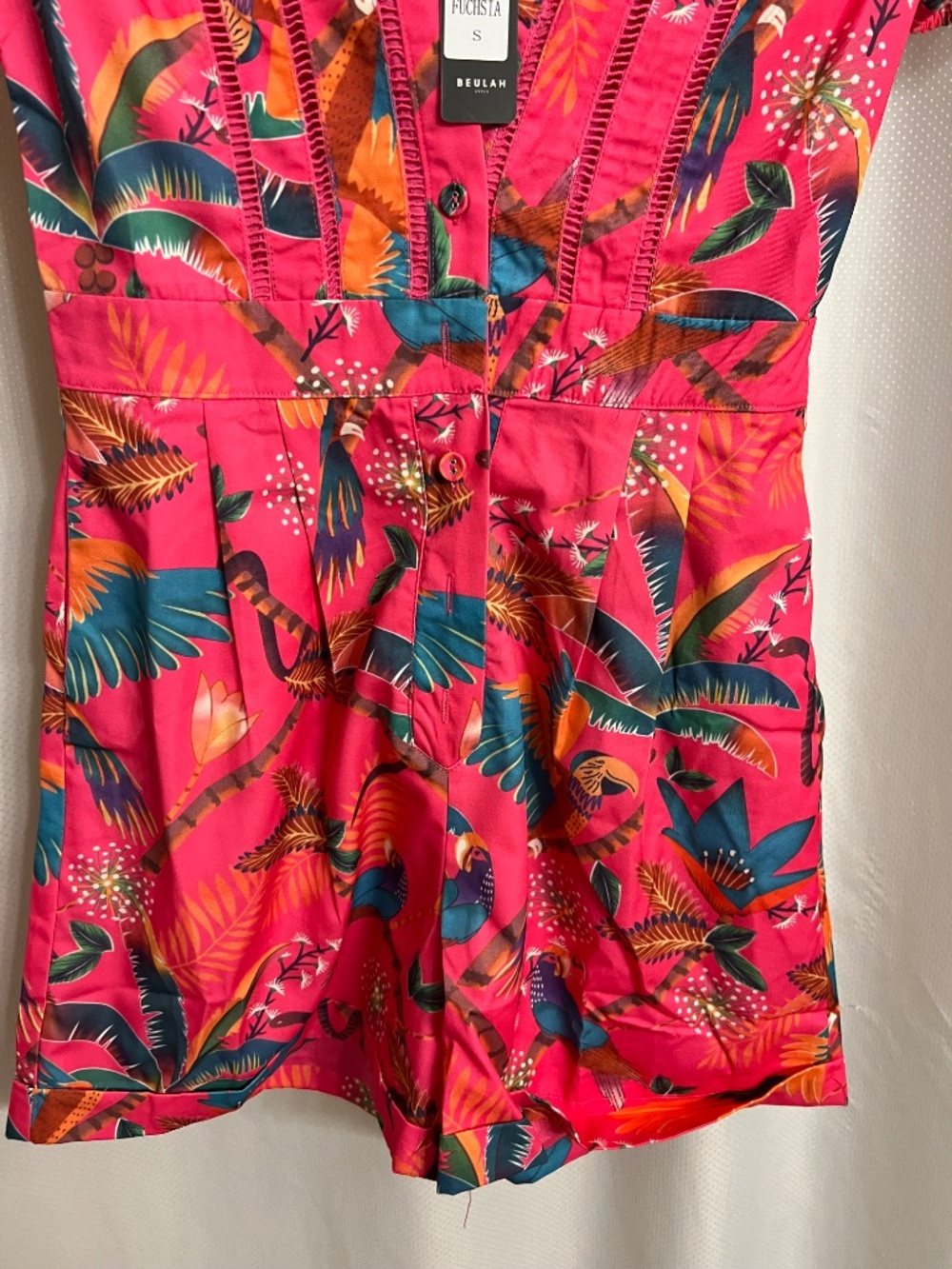 Ladies NWT Fushia Pink Romper by Beulah Size Small - Picture 5 of 10